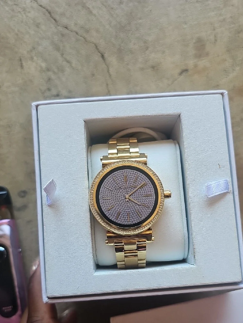 Michael Kors Gold Tone Smartwatch with Rose Gold Accents